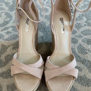 BCBG Generation Pink Suede Wedge
